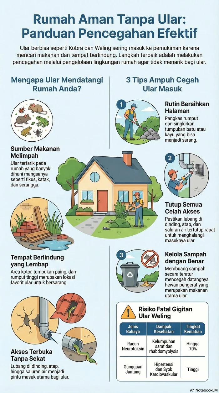 Ular Weling Masuk Ranjang Saat Tidur, Begini Cara Tepat Menghadapinya